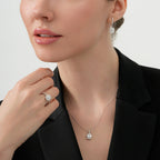0.49 Carat Diamond Baguette Necklace