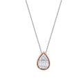 0,14 Carat Diamond Pear Baguette Necklace