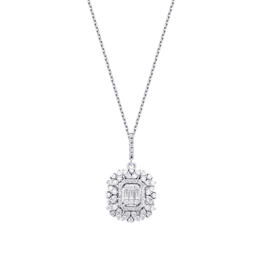 0,46 Carat Diamond Baguette Necklace