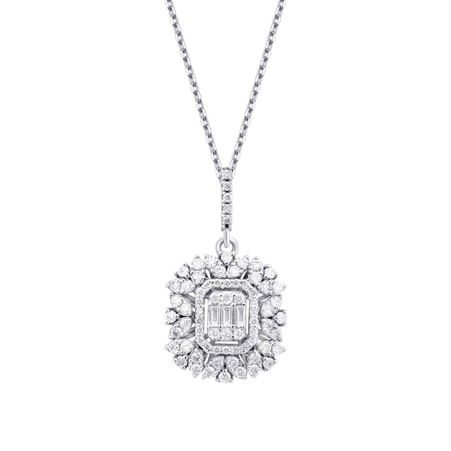 0,46 Carat Diamond Baguette Necklace