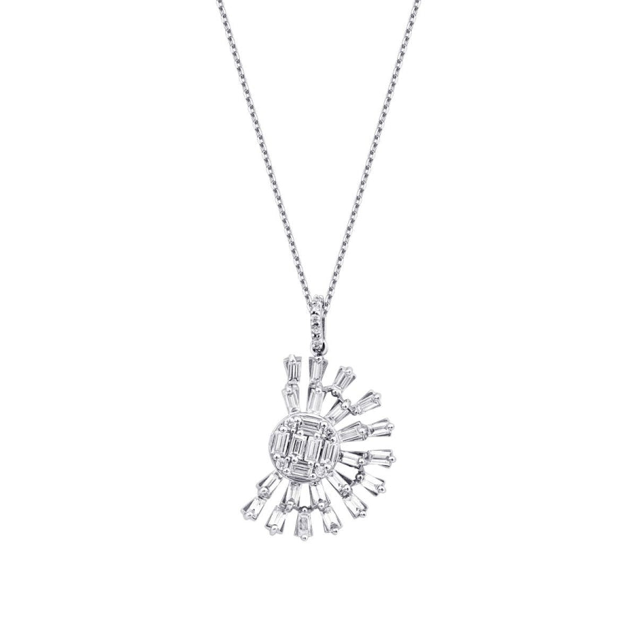 0,76 Carat Diamond Baguette Necklace