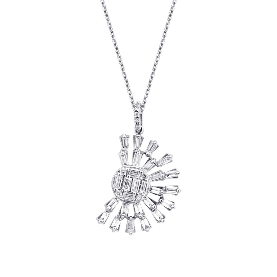 0,76 Carat Diamond Baguette Necklace