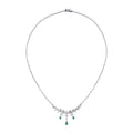 2,89 Carat Diamond Emerald Neckband