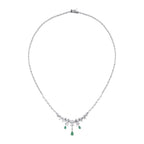 2,89 Carat Diamond Emerald Neckband