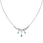 2,89 Carat Diamond Emerald Neckband