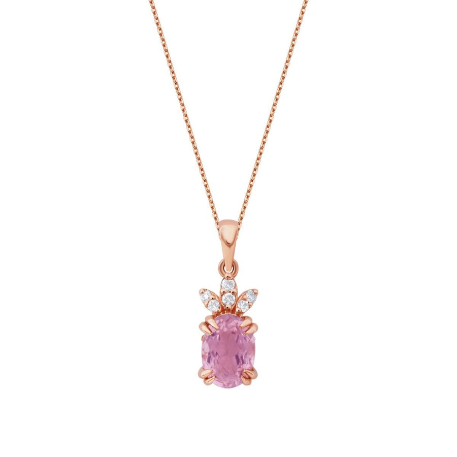 0,86 Carat Diamond Tourmaline Necklace