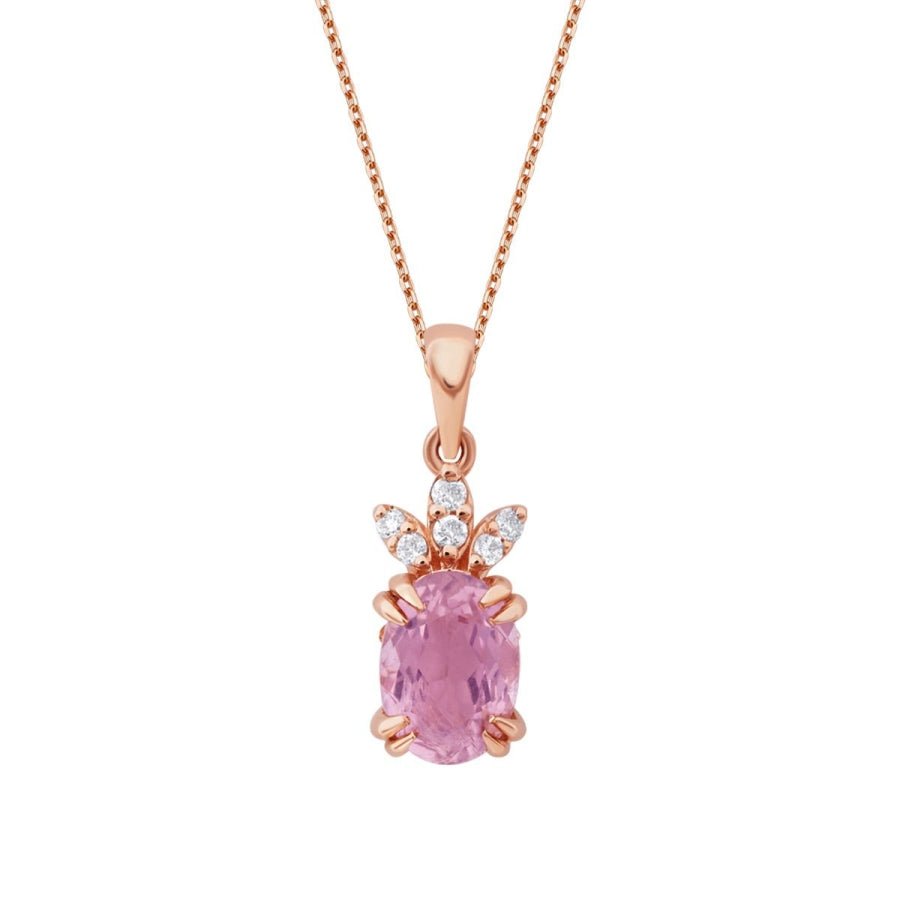 0,86 Carat Diamond Tourmaline Necklace