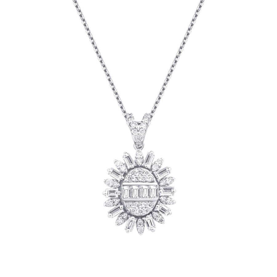 0,43 Carat Diamond Baguette Necklace
