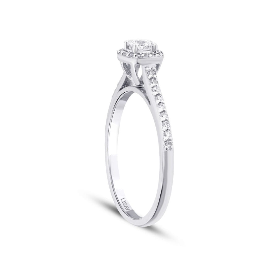 0,41 Carat Diamond Round Solitaire Engagement Ring