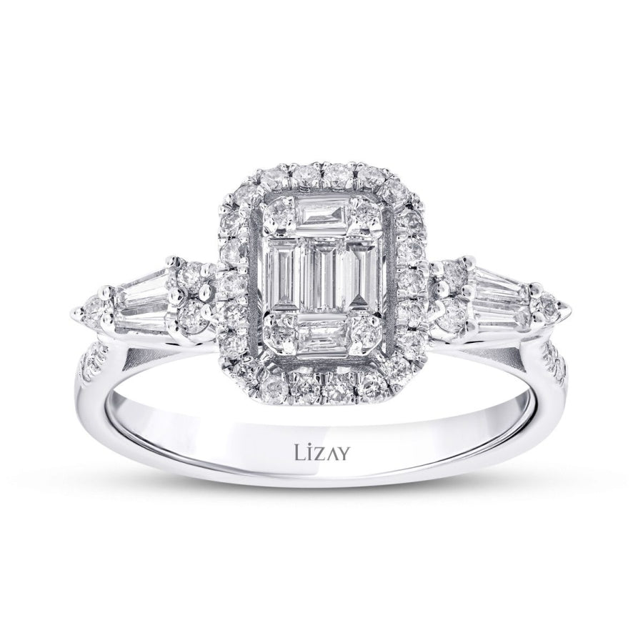 0,43 Carat Diamond Baguette Ring