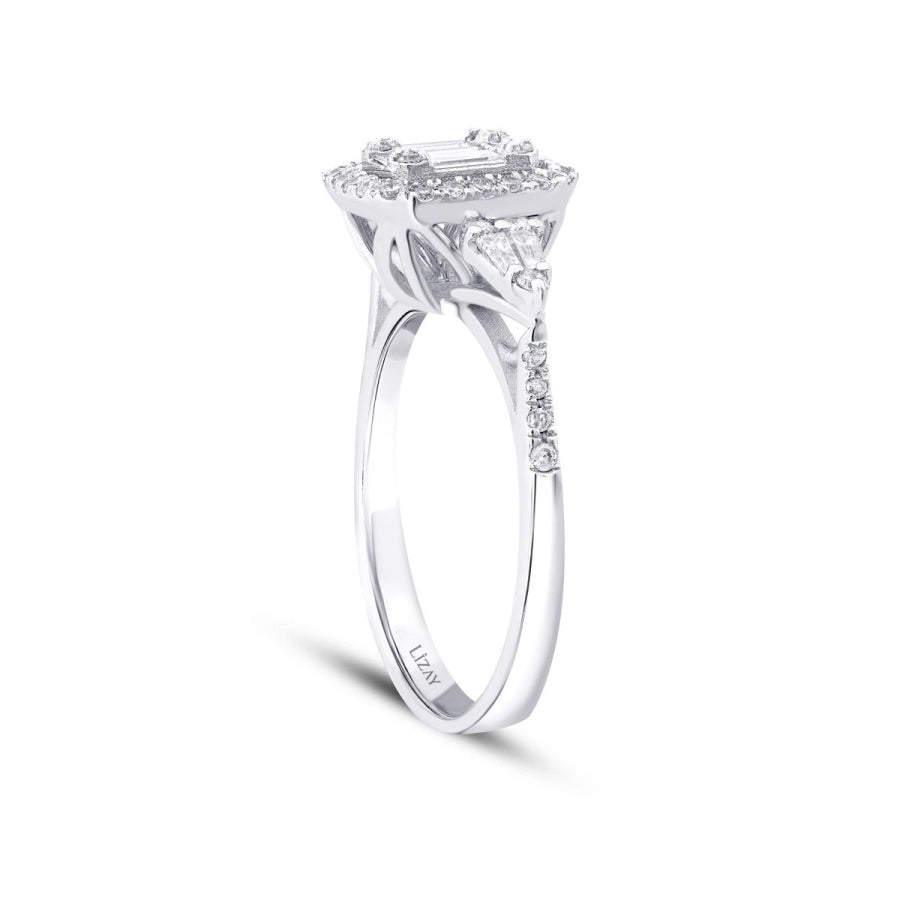 0.43 Carat Diamond Baguette Ring