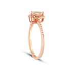 0,47 Carat Diamond Morganite Ring