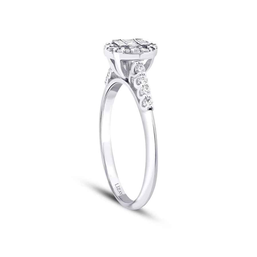 0,41 Carat Diamond Baguette Ring
