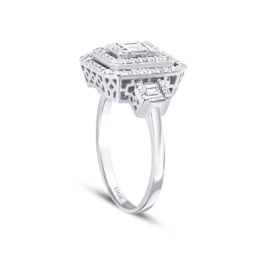 0,77 Carat Diamond Baguette Ring