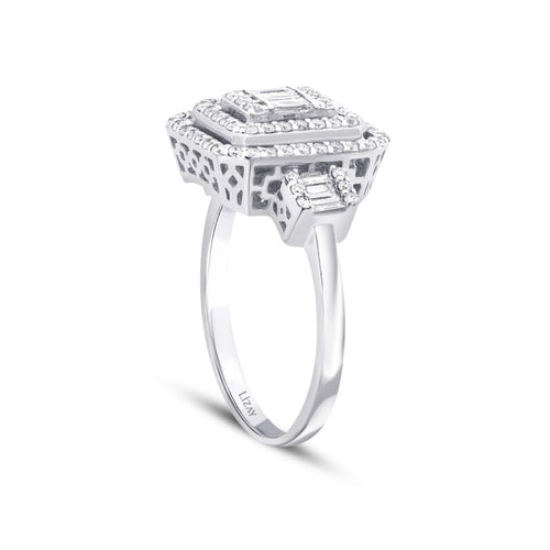 0,77 Carat Diamond Baguette Ring