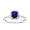 1,07 Carat Diamond Sapphire Ring