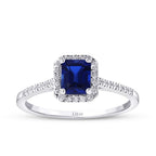 1,07 Carat Diamond Sapphire Ring
