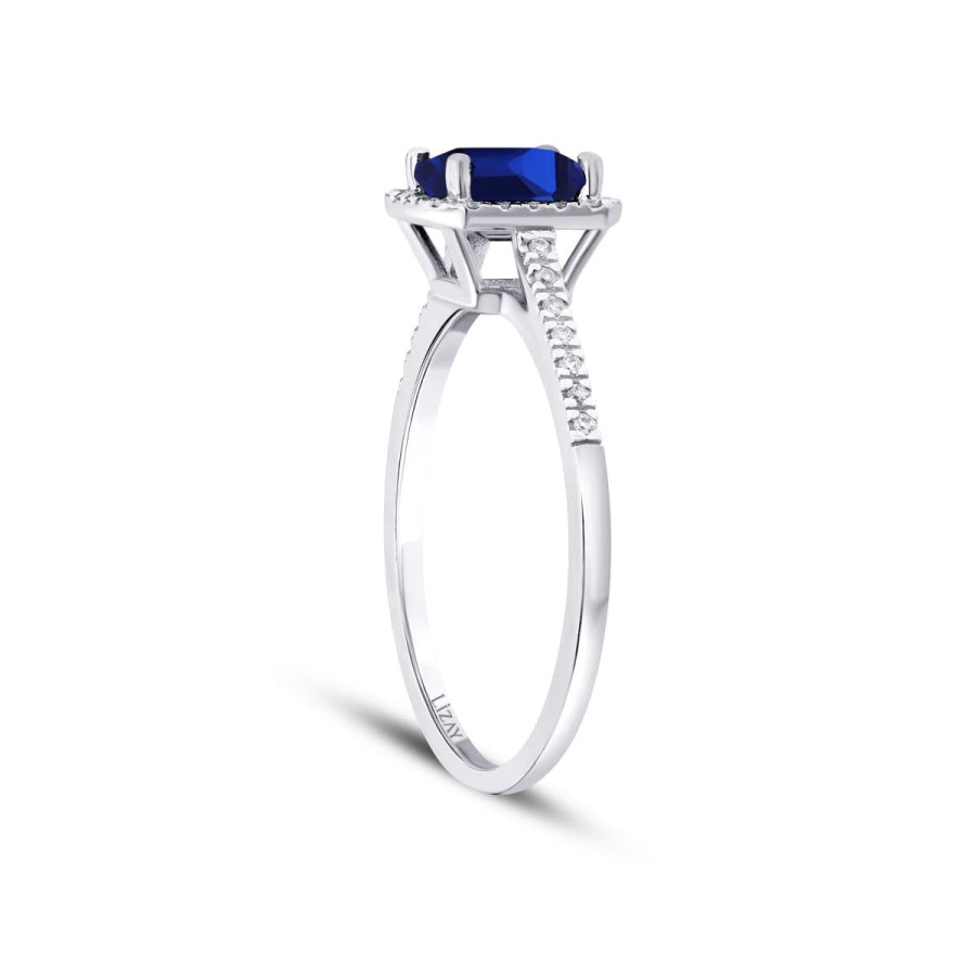 1,07 Carat Diamond Sapphire Ring