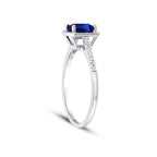 1,07 Carat Diamond Sapphire Ring