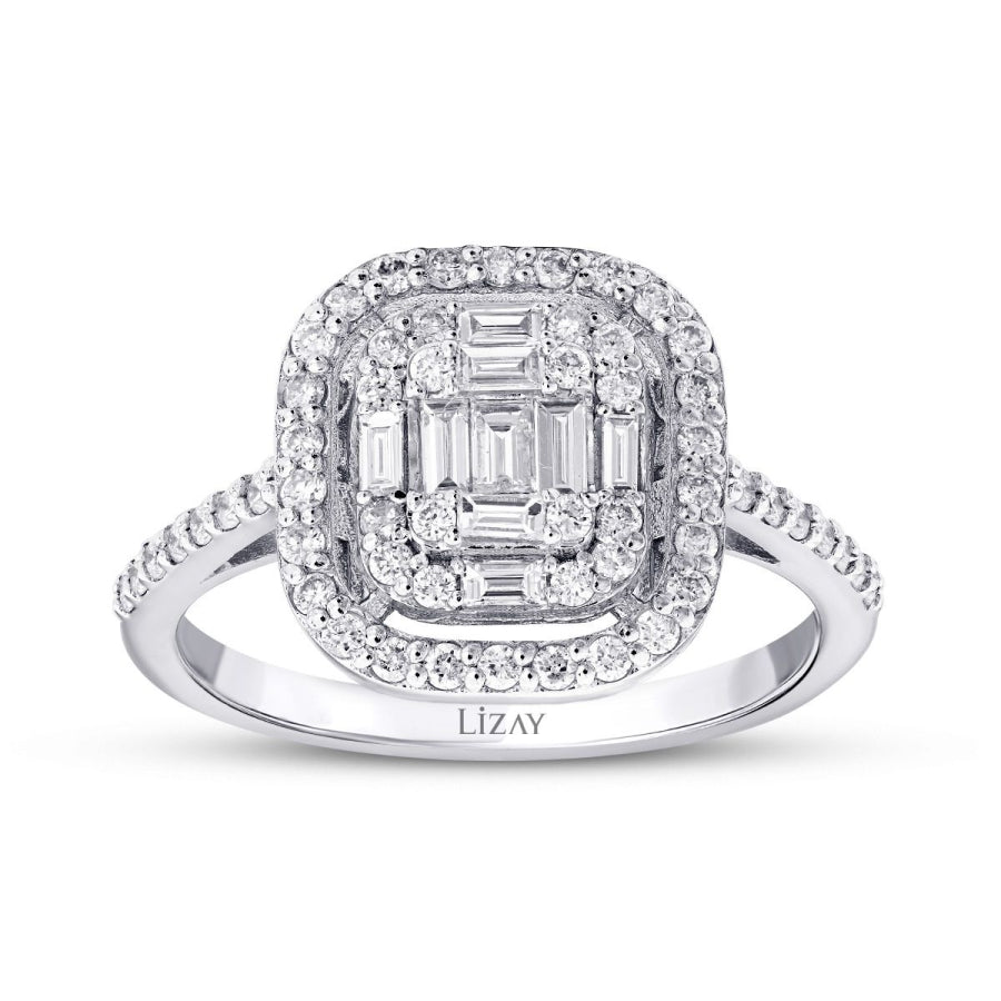 0,54 Carat Diamond Baguette Ring