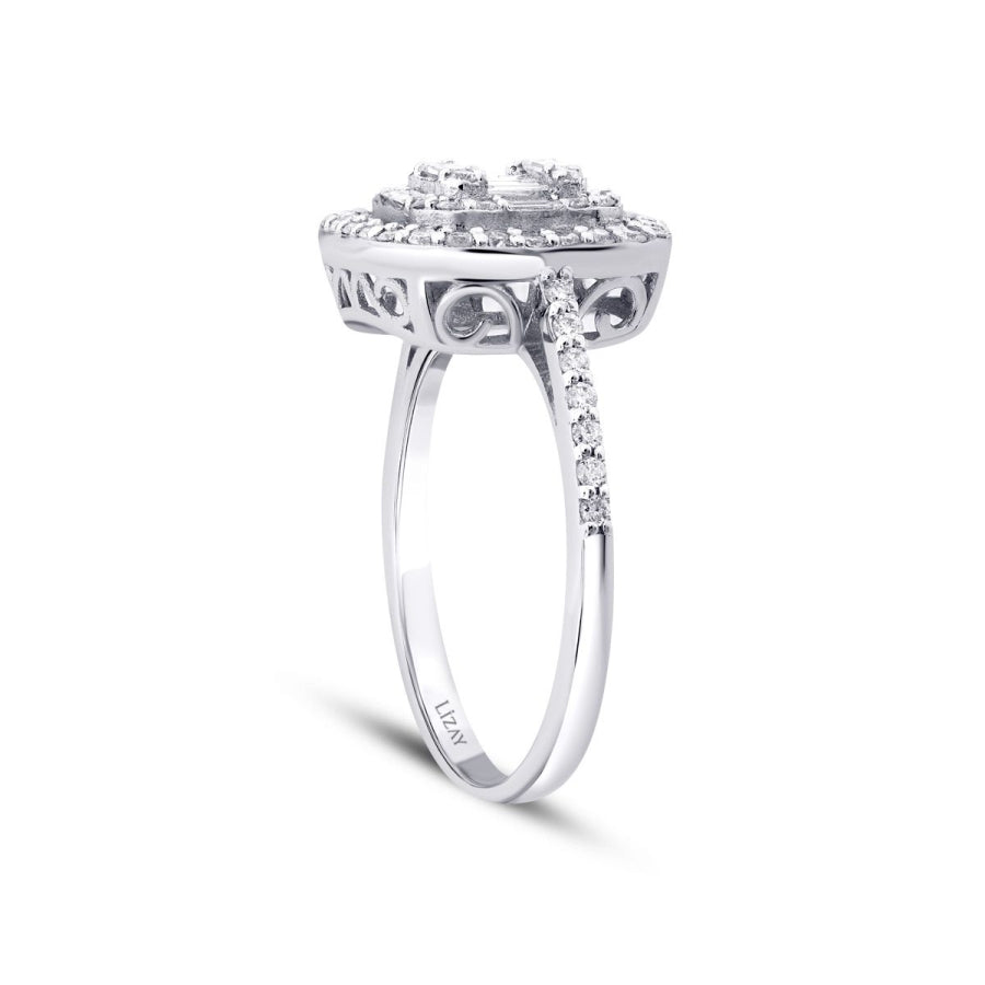 0,54 Carat Diamond Baguette Ring