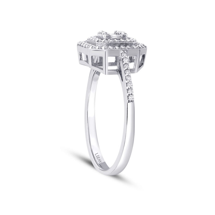 0.57 Carat Diamond Baguette Ring