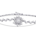 0,73 Carat Diamond Baguette Bracelet
