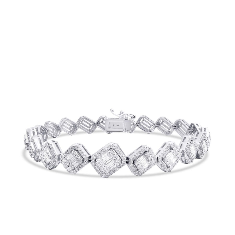 1,66 Carat Diamond Baguette Bracelet