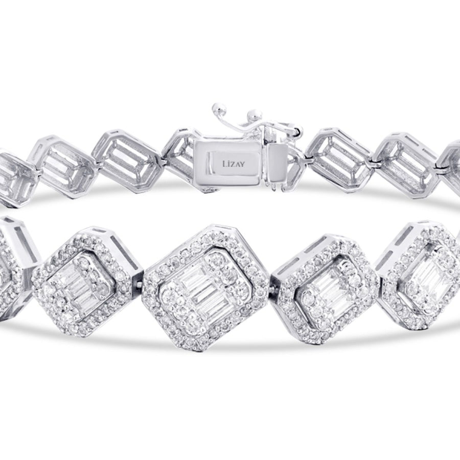 1,66 Carat Diamond Baguette Bracelet