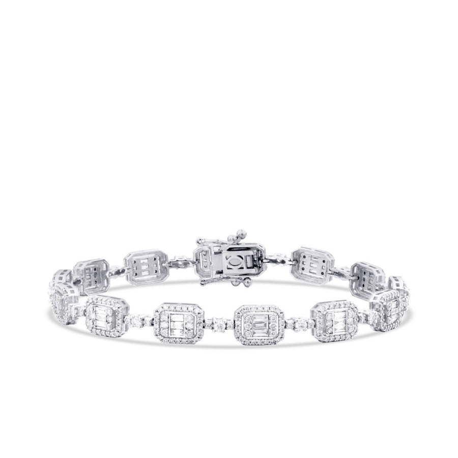 2,94 Carat Diamond Baguette Bracelet