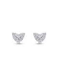0,12 Carat Diamond Rose Gold Heart Earrings