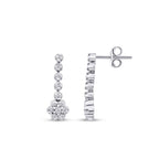 0,17 Carat Diamond Flower Earrings