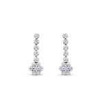 0,17 Carat Diamond Flower Earrings
