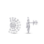 1,42 Carat Diamond Baguette Earrings