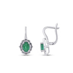 0,94 Carat Diamond Emerald Earrings