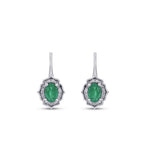 0,94 Carat Diamond Emerald Earrings