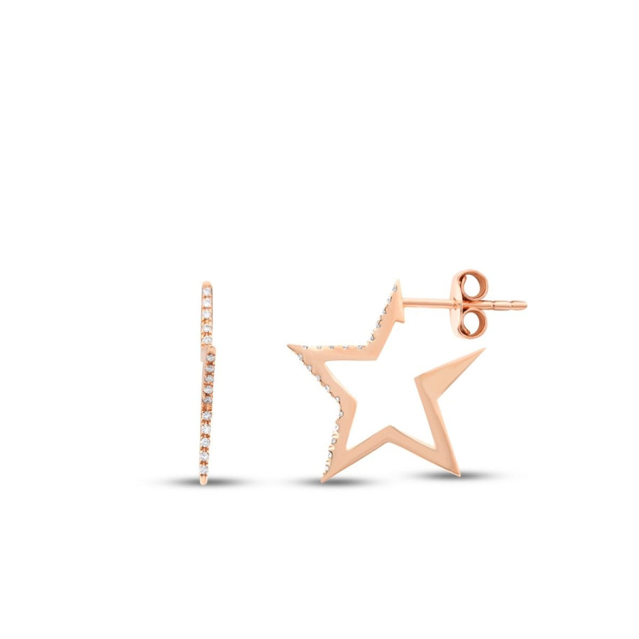 0,10 Carat Diamond Star Earrings
