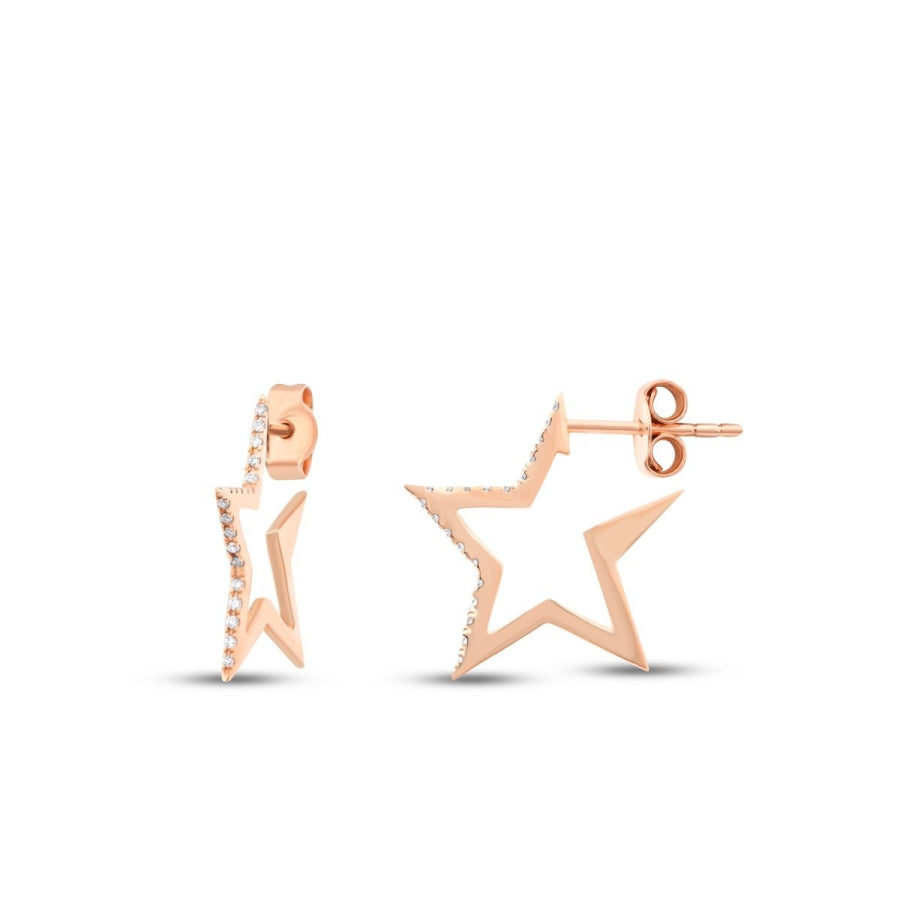 0,10 Carat Diamond Star Earrings