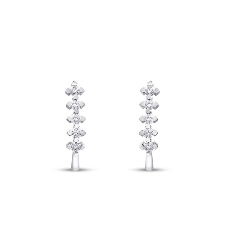 0,29 Carat Diamond Five-Stone Earrings