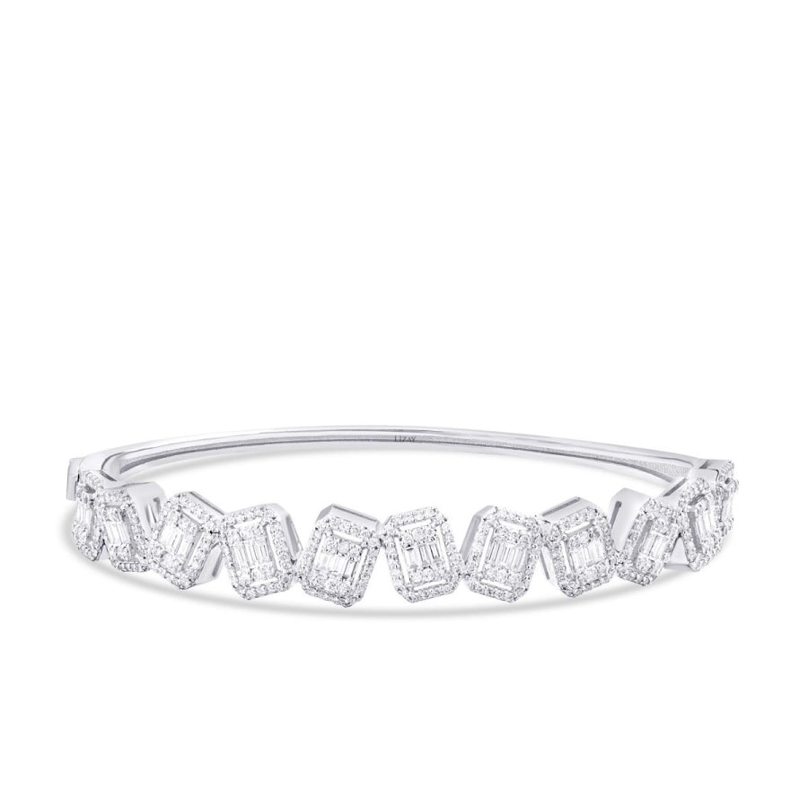 1,54 Carat Diamond Baguette Bangle