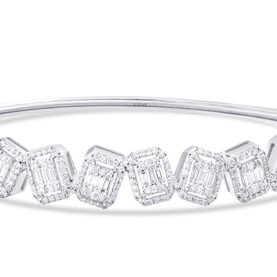 1,54 Carat Diamond Baguette Bangle