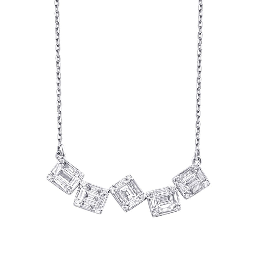 0.60 Carat Diamond Baguette Necklace