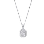 0,09 Carat Diamond-Effect Baguette Necklace