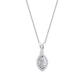 0,05 Carat Diamond Pear Baguette Necklace