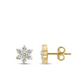0,48 Carat Diamond Flower Earrings