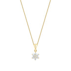 0,24 Carat Diamond Flower Necklace