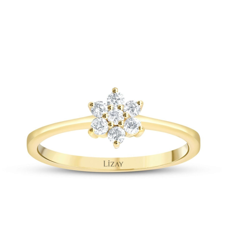 0,25 Carat Diamond Flower Ring