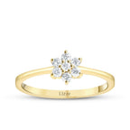 0,25 Carat Diamond Flower Ring