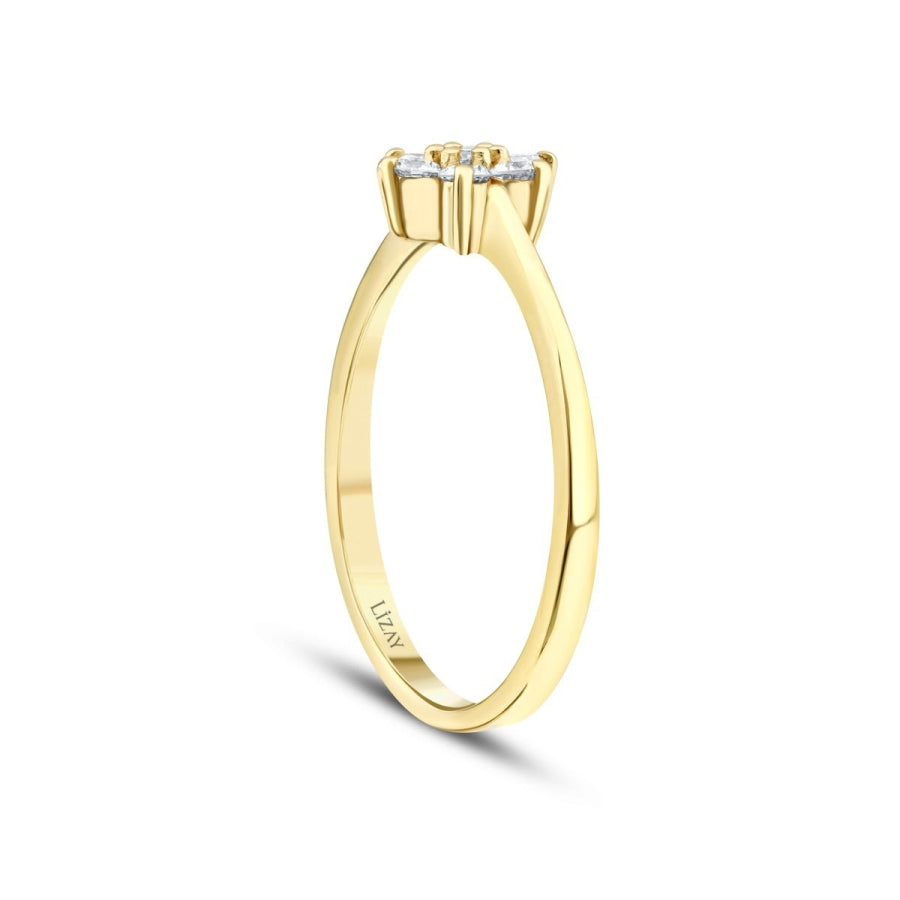 0,25 Carat Diamond Flower Ring