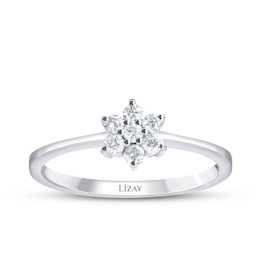 0,25 Carat Diamond Flower Ring